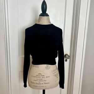 Black lightweight crew neck sweater